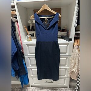 Beautiful Altuzarra Navy Blue Dress